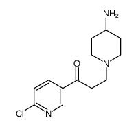 3-(4-氨基-1-哌啶)-1-(6-氯-3-吡啶)-1-丙酮结构式