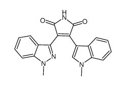3-(1-methyl-1H-indazol-3-yl)-4-(1-methyl-1H-indol-3-yl)-pyrrole-2,5-dione结构式