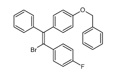 1-[(E)-2-bromo-2-(4-fluorophenyl)-1-phenylethenyl]-4-phenylmethoxybenzene结构式