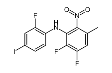 2,3-difluoro-N-(2-fluoro-4-iodophenyl)-5-methyl-6-nitroaniline结构式