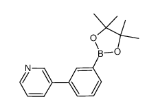 3-[3-(4,4,5,5-四甲基-1,3,2-二氧代硼戊环-2-基)苯基]吡啶结构式