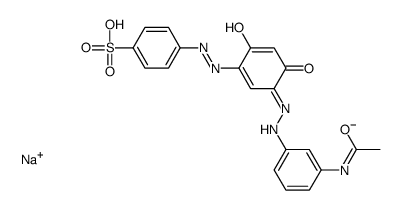 sodium p-[[5-[(3-acetamidophenyl)azo]-2,4-dihydroxyphenyl]azo]benzenesulphonate Structure