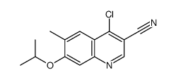 4-氯-6-甲基-7-(1-甲基乙氧基)-3-喹啉甲腈结构式
