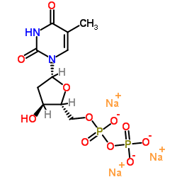 2'-脱氧胸苷-5'-二磷酸三钠结构式