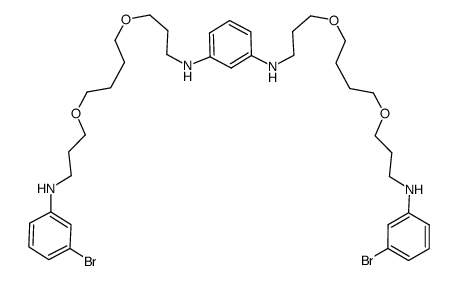 N1,N3-bis(3-{4-[3-(3-bromophenylamino)propoxy]butoxy}propyl)benzene-1,3-diamine Structure