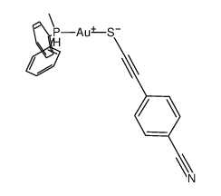 [Au(p-CN-C6H4-CC-S)(PPh2Me)]结构式