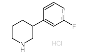 3-(3-氟苯基)哌啶盐酸盐结构式
