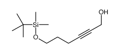 6-[tert-butyl(dimethyl)silyl]oxyhex-2-yn-1-ol结构式