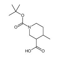 1-(TERT-BUTOXYCARBONYL)-4-METHYLPIPERIDINE-3-CARBOXYLIC ACID Structure