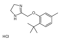 2-[(2-tert-butyl-5-methylphenoxy)methyl]-4,5-dihydro-1H-imidazol-1-ium,chloride Structure