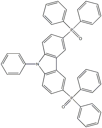 (9-phenyl-9H-carbazole-3,6-diyl)bis(diphenylphosphine oxide)结构式