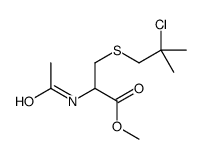 ALANINE, N-ACETYL-3-((2-CHLORO-2-METHYLPROPYL)THIO)-, METHYL ESTER, L-结构式