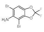5-氨基-4,6-二溴-2,2-二氟苯并二恶唑结构式