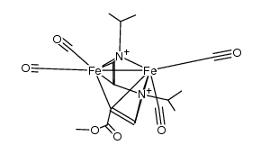 Fe2(CO)4{(i-Pr)NC(H)C(H)N(i-Pr)C(H)CC(O)OMe} Structure