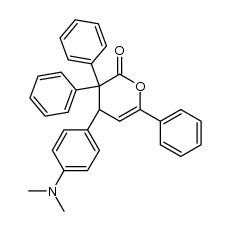 4-(4-dimethylamino-phenyl)-3,3,6-triphenyl-3,4-dihydro-pyran-2-one结构式