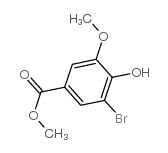 3-溴-4-羟基-5-甲氧基苯甲酸甲酯结构式
