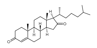 (8S,9S,10R,13S,14S,17R)-10,13-dimethyl-17-((R)-6-methylheptan-2-yl)-7,8,9,10,11,12,13,14,15,17-decahydro-1H-cyclopenta[a]phenanthrene-3,16(2H,6H)-dione结构式