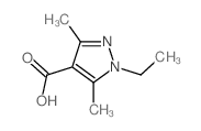 1-乙基-3,5-二甲基-1H-吡唑-4-羧酸结构式