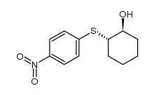 trans-2-(4-nitrophenylthio)cyclohexan-1-ol结构式