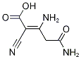 (2Z)-3,5-二氨基-2-氰基-5-氧代戊-2-烯酸结构式