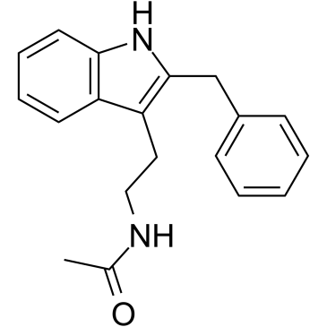 N-乙酰基-2-苄基色胺结构式