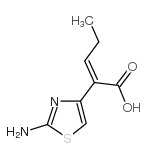 (Z)-2-(2-氨基噻唑-4-基)-2-戊烯酸结构式