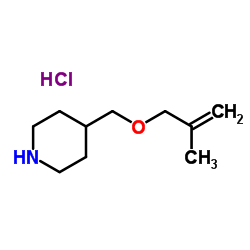 4-{[(2-Methyl-2-propen-1-yl)oxy]methyl}piperidine hydrochloride (1:1)结构式