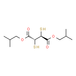 bis(2-methylpropyl) (2S,3R)-2,3-bis-sulfanylbutanedioate结构式