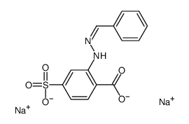 Disodium 2-[(2E)-2-benzylidenehydrazino]-4-sulfonatobenzoate Structure