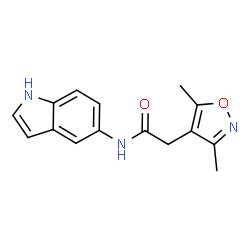 2-(3,5-Dimethyl-1,2-oxazol-4-yl)-N-(1H-indol-5-yl)acetamide Structure