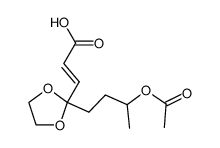 (E)-3-(2-(3-acetoxybutyl)-1,3-dioxolan-2-yl)acrylic acid Structure