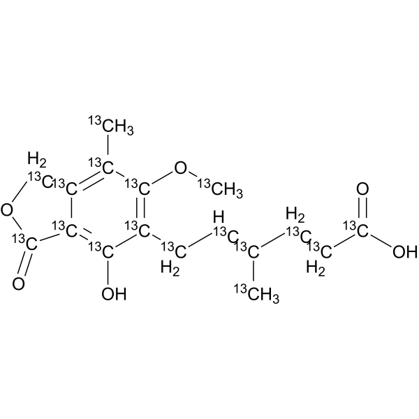 霉酚酸-13C17结构式