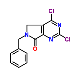 6-苄基-2,4-二氯-5,6-二氢吡咯并[3,4-D]嘧啶-7-酮结构式