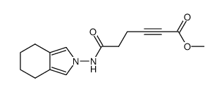2-((5'-carbomethoxy-4'-pentynoyl)amino)-4,5,6,7-tetrahydro-2H-isoindole结构式