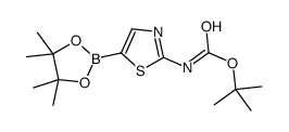 5-(4,4,5,5-四甲基-1,3,2-二噁硼烷-2-基)噻唑-2-基氨基甲酸叔丁酯结构式