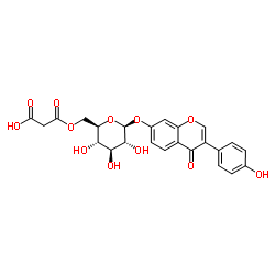 6''-O-丙二酰基大豆苷结构式