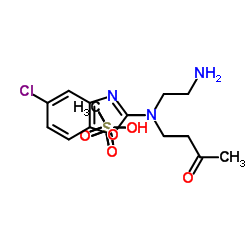 4-[(2-氨基乙基)(5-氯-2-苯并恶唑基)氨基]-2-丁烷酮(二甲烷磺酸盐)结构式