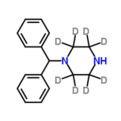 1-Benzhydrylpiperazine-d8 Structure