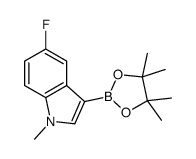 5-fluoro-1-methyl-3-(4,4,5,5-tetramethyl-1,3,2-dioxaborolan-2-yl)indole Structure