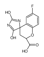 (2S,4S)-6-FLUORO-2',5'-DIOXOSPIRO[CHROMAN-4,4'-IMIDAZOLIDINE]-2-CARBOXYLIC ACID Structure