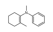 N-phenyl-N,2-dimethylcyclohex-1-en-1-amine结构式