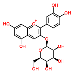 Cyanidin 3-O- galactopyranoside Structure