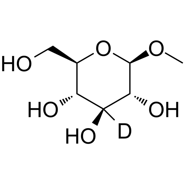 Methyl β-D-glucopyranoside-d1 Structure