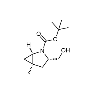 (1R,3S,5R)-3-(羟甲基)-5-甲基-2-氮杂双环[3.1.0]己烷-2-羧酸叔丁酯结构式