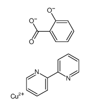 copper(II) mono(o-hydroxybenzoate) (2,2'-dipyridyl)结构式