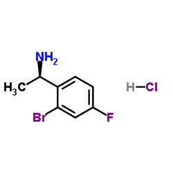 (R)-1-(2-溴-4-氟苯基)乙胺盐酸盐结构式