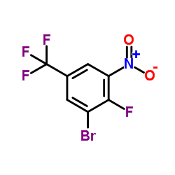 1-溴-2-氟-3-硝基-5-(三氟甲基)苯结构式