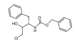 (3S)-1-chloro-2-hydroxy-3-N-benzyloxycarbonylamino-4-phenylbutane结构式