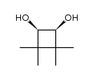 cis-3,4-Dihydroxy-1,1,2,2-tetramethyl-cyclobutan Structure