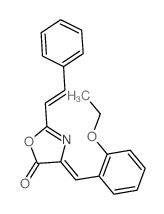 4-[(2-ethoxyphenyl)methylidene]-2-(2-phenylethenyl)-1,3-oxazol-5-one结构式